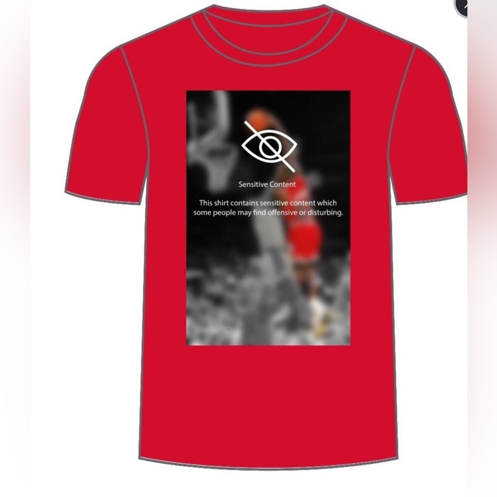 Men’s Retro Label 3’s Fire MJ SS Red Graphic Shirt